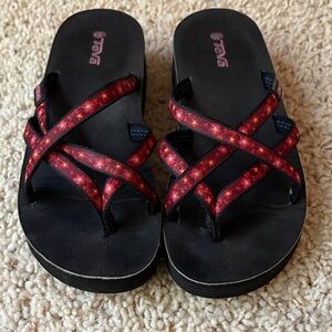 Teva Women's Black and Patterned Sandals